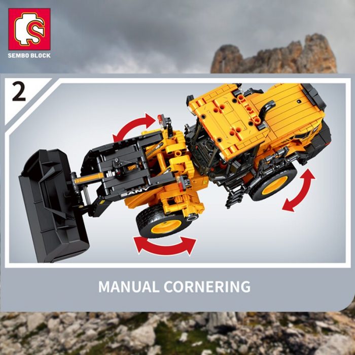 SEMBO SW966K 1 26 Scal Engineering Truck Building Blocks Excavator Loader Car City Construction MOC Bricks 2 - LOZ MALL