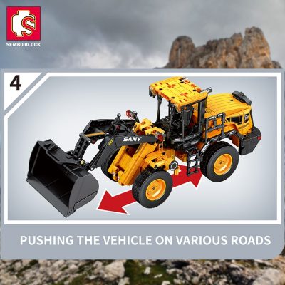 SEMBO SW966K 1 26 Scal Engineering Truck Building Blocks Excavator Loader Car City Construction MOC Bricks 4 - LOZ MALL