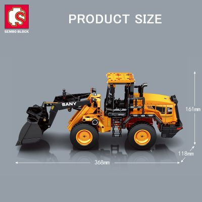 SEMBO SW966K 1 26 Scal Engineering Truck Building Blocks Excavator Loader Car City Construction MOC Bricks 5 - LOZ MALL