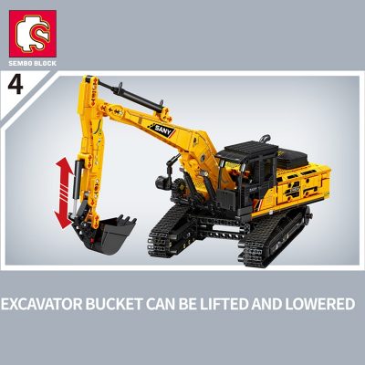 SEMBO SY485H 1 26 Scal Engineering Truck Building Blocks Excavator Loader Car City Construction MOC Bricks 2 - LOZ MALL