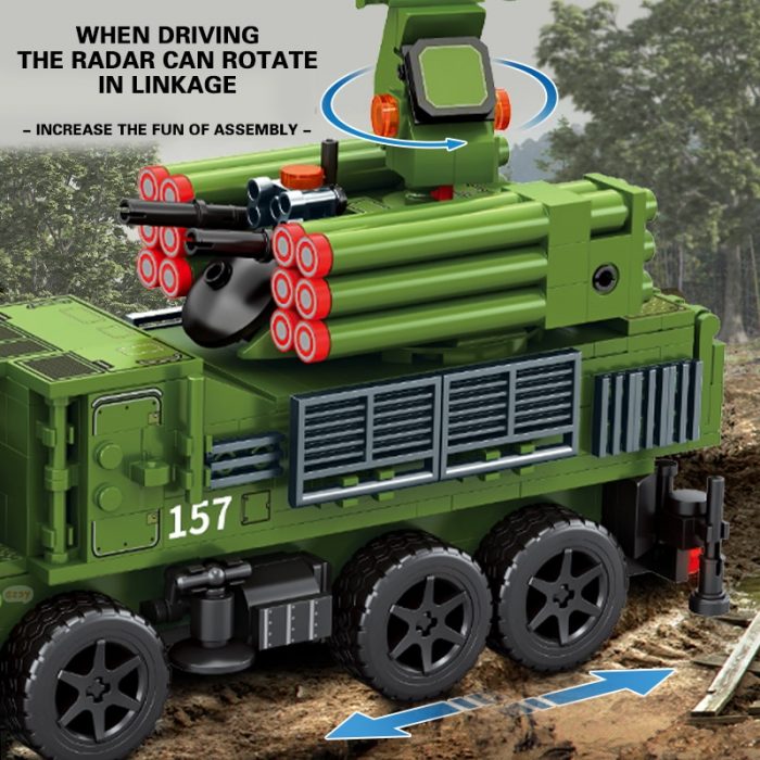 SEMBO Survival Warfare Military Army Truck Soldiers Building Blocks Rotatable Radar Toys Roleplay Gift For Kids 1 - LOZ MALL