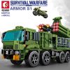 SEMBO Survival Warfare Military Army Truck Soldiers Building Blocks Rotatable Radar Toys Roleplay Gift For Kids - LOZ MALL