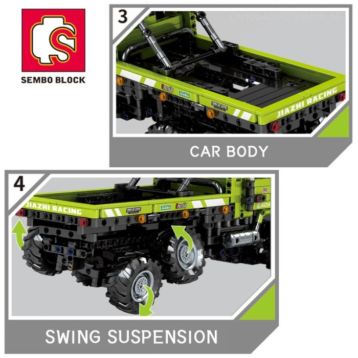 SEMBO Technical Engineering Truck RC Car Building Blocks Heavy Duty City Vehicle Bricks Construction DIY Toys 3 - LOZ MALL