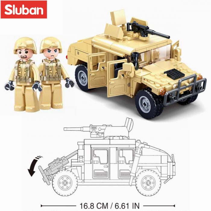 Sluban Building Block Toys Army Hummer H2 Military Series 265PCS Bricks B0837 Compatbile With Leading Brands 2 - LOZ MALL