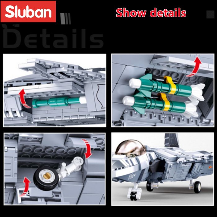 Sluban Building Block Toys Army Model J 20 Mighty Dragon Fighter 926PCS Bricks B0931 Compatbile With 3 - LOZ MALL