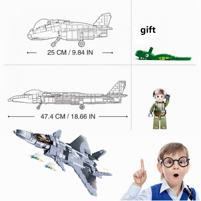 Sluban Building Block Toys Army Model J 20 Mighty Dragon Fighter 926PCS Bricks B0931 Compatbile With 5 - LOZ MALL