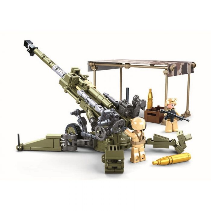 Sluban Building Block Toys Army Model Light Howitzer 258PCS Bricks B0890 Compatbile With Leading Brands Construction 1 - LOZ MALL