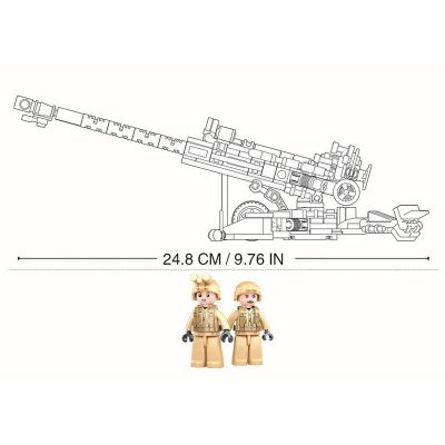 Sluban Building Block Toys Army Model Light Howitzer 258PCS Bricks B0890 Compatbile With Leading Brands Construction 2 - LOZ MALL