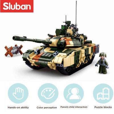 Sluban Building Block Toys Army T90MS Main Battle Tank 758PCS Bricks B0756 Compatbile With Leading Brands 3 - LOZ MALL