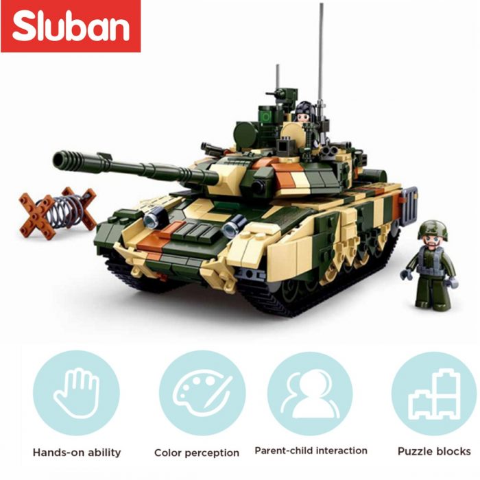 Sluban Building Block Toys Army T90MS Main Battle Tank 758PCS Bricks B0756 Compatbile With Leading Brands 3 - LOZ MALL