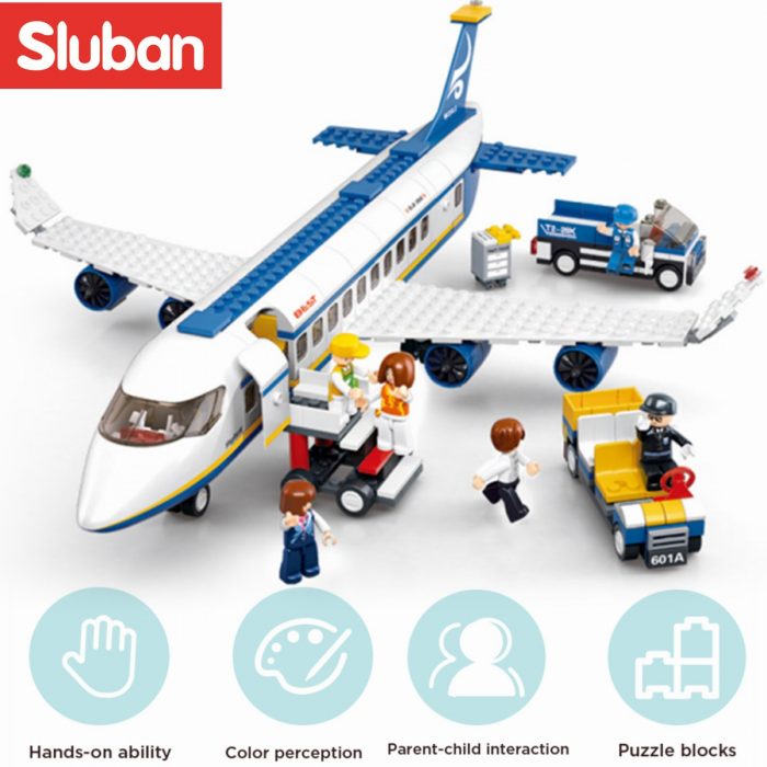 Sluban Building Block Toys Aviation Airbus 463PCS Bricks B0366 Skybus Compatbile With Leading Brands Construction Kits 3 - LOZ MALL