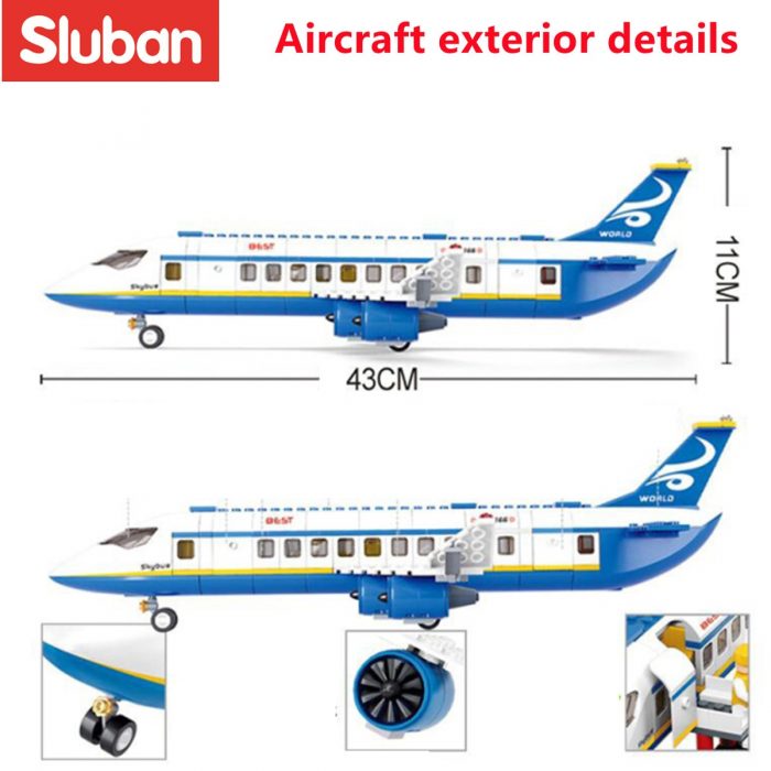 Sluban Building Block Toys Aviation Airbus 463PCS Bricks B0366 Skybus Compatbile With Leading Brands Construction Kits 4 - LOZ MALL