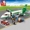 Sluban Building Block Toys Aviation Transportation Plane 383PCS Bricks B0371 Airfreighter Fit With Leading Brands Constructions - LOZ MALL