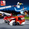Sluban Building Block Toys City Fire Fighter 394PCS Bricks B0627 Elevating Platform Fire Truck Compatbile With - LOZ MALL