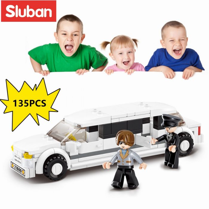 Sluban Building Block Toys City Scene B0323 Luxury Limousine 135PCS Bricks Mini Limo Compatbile With Leading 1 - LOZ MALL
