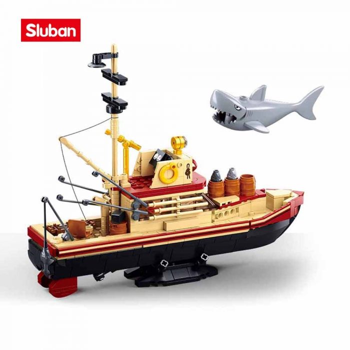 Sluban Building Block Toys Fishing Boat 592PCS Model Bricks B1118 The Great Shark Ship Compatbile With 2 - LOZ MALL