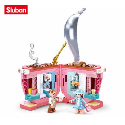 Sluban Building Block Toys Girls Dream Creator B0918 Coffee House 268PCS Mini Cabin Bricks Compatbile With 1 - LOZ MALL
