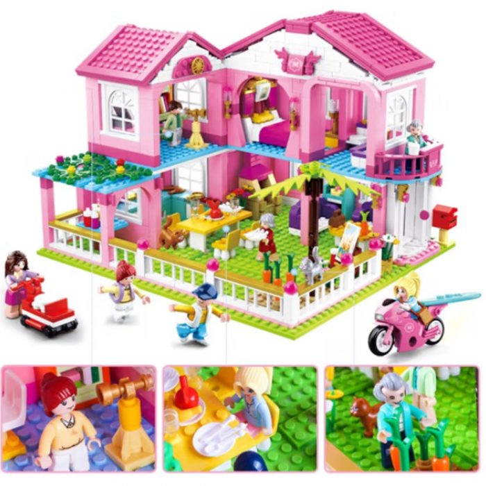 Sluban Building Block Toys Girls Dream Garden Villa 896PCS Bricks B0721 Friends Holiday Inn Compatbile With 2 - LOZ MALL
