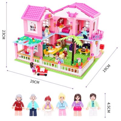 Sluban Building Block Toys Girls Dream Garden Villa 896PCS Bricks B0721 Friends Holiday Inn Compatbile With 4 - LOZ MALL