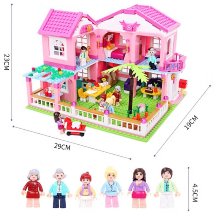 Sluban Building Block Toys Girls Dream Garden Villa 896PCS Bricks B0721 Friends Holiday Inn Compatbile With 4 - LOZ MALL