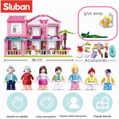 Sluban Building Block Toys Girls Dream Garden Villa 896PCS Bricks B0721 Friends Holiday Inn Compatbile With 5 - LOZ MALL