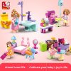 Sluban Building Block Toys Girls Dream Mini House Set B0800 Friends Living Room Bedroom Kitchen Restroom - LOZ MALL