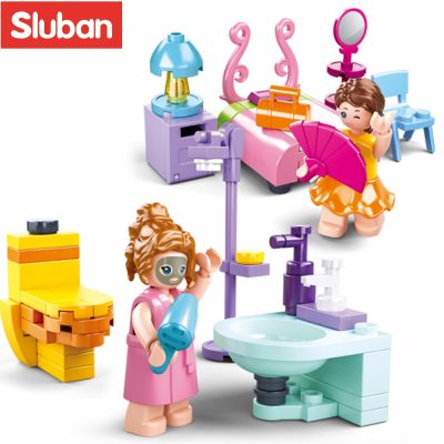 Sluban Building Block Toys Girls Dream Mini House Set B0800 Friends Living Room Bedroom Kitchen Restroom 2 - LOZ MALL