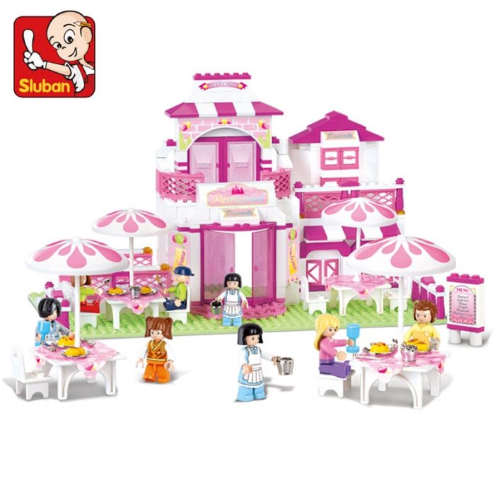Sluban Building Block Toys Girls Dream Pink B0150 Romantic Restaurant 306PCS Bricks Compatbile With Leading Brands 1 - LOZ MALL