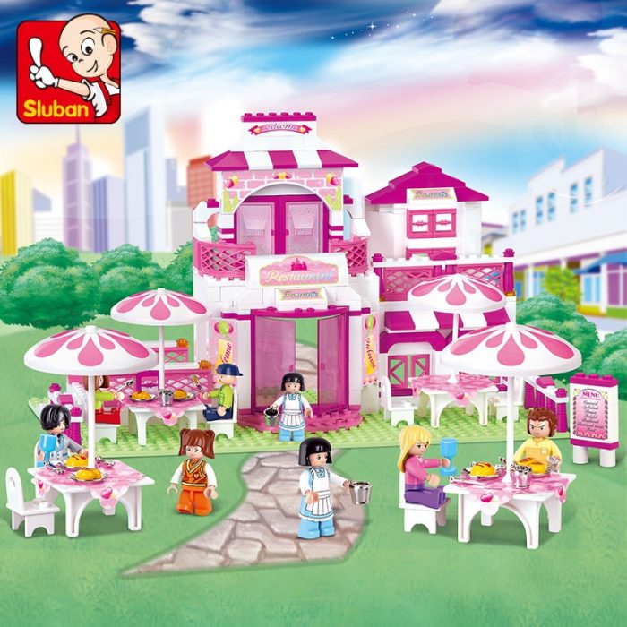 Sluban Building Block Toys Girls Dream Pink B0150 Romantic Restaurant 306PCS Bricks Compatbile With Leading Brands - LOZ MALL