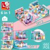 Sluban Building Block Toys Mini Handcrafts 6 IN 1 B0757 Girls Play House Compatbile With Leading - LOZ MALL