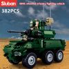 Sluban Building Block Toys Morden Military EBRC Infa Ntry Combat Vehicle 382PCS Bricks B0753 Army Truck - LOZ MALL