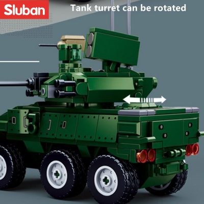 Sluban Building Block Toys Morden Military EBRC Infa Ntry Combat Vehicle 382PCS Bricks B0753 Army Truck 2 - LOZ MALL