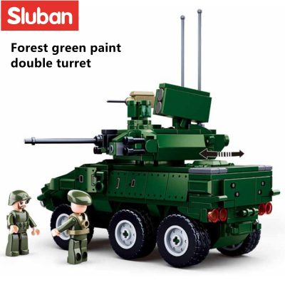 Sluban Building Block Toys Morden Military EBRC Infa Ntry Combat Vehicle 382PCS Bricks B0753 Army Truck 3 - LOZ MALL