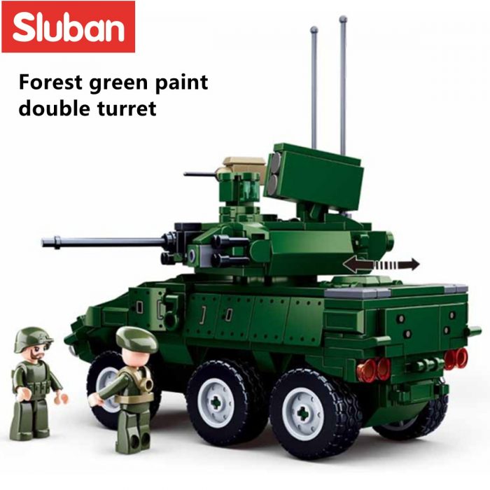 Sluban Building Block Toys Morden Military EBRC Infa Ntry Combat Vehicle 382PCS Bricks B0753 Army Truck 3 - LOZ MALL