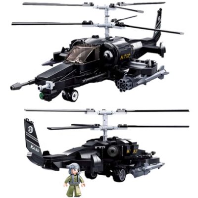 Sluban Building Block Toys Morden Military KA 50 Armed Helicopter 330PCS Bricks B0752 Army Truck Compatbile 2 - LOZ MALL