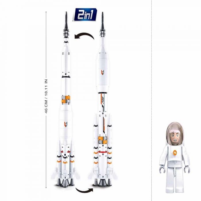 Sluban Building Block Toys Saturn Long March Rocket 167PCS Model Bricks B0735 Compatbile With Leading Brands 1 - LOZ MALL