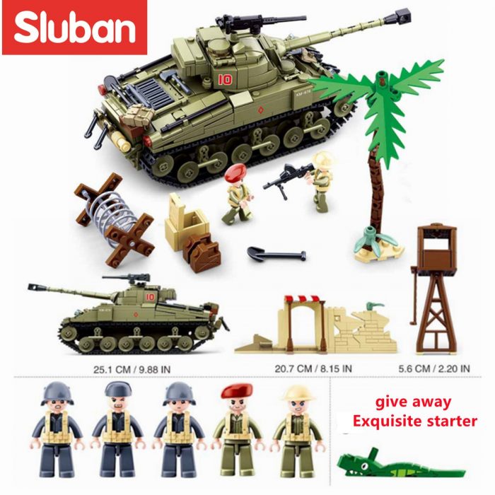 Sluban Building Block Toys WW B0713 The Battle of Ei Alamein 790PCS Bricks Army Tanks Military 1 - LOZ MALL