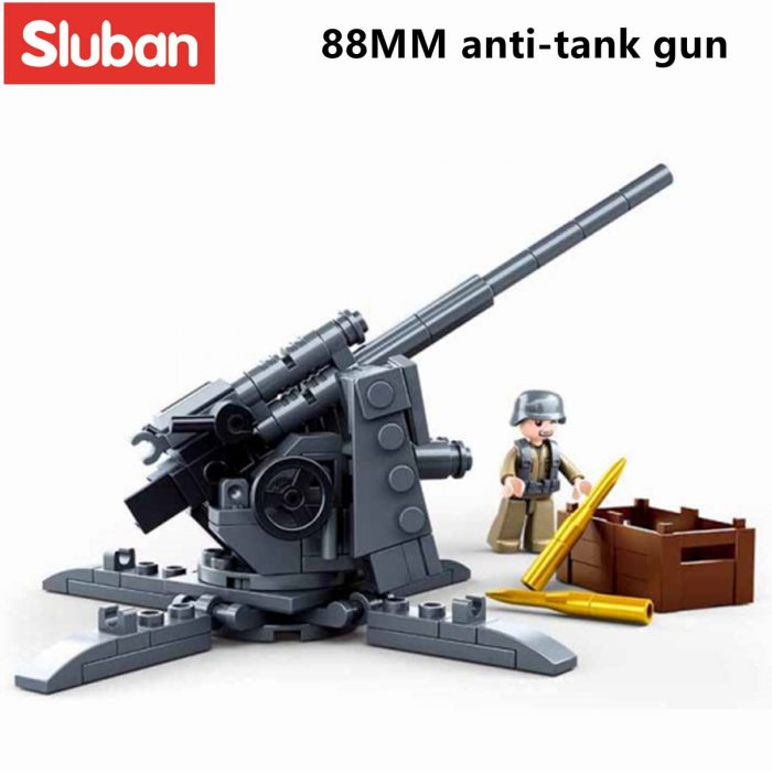 Sluban Building Block Toys WW2 Army 88mm Flak Anti Tank Gun 115PCS Bricks B0852 Military Construction 2 - LOZ MALL