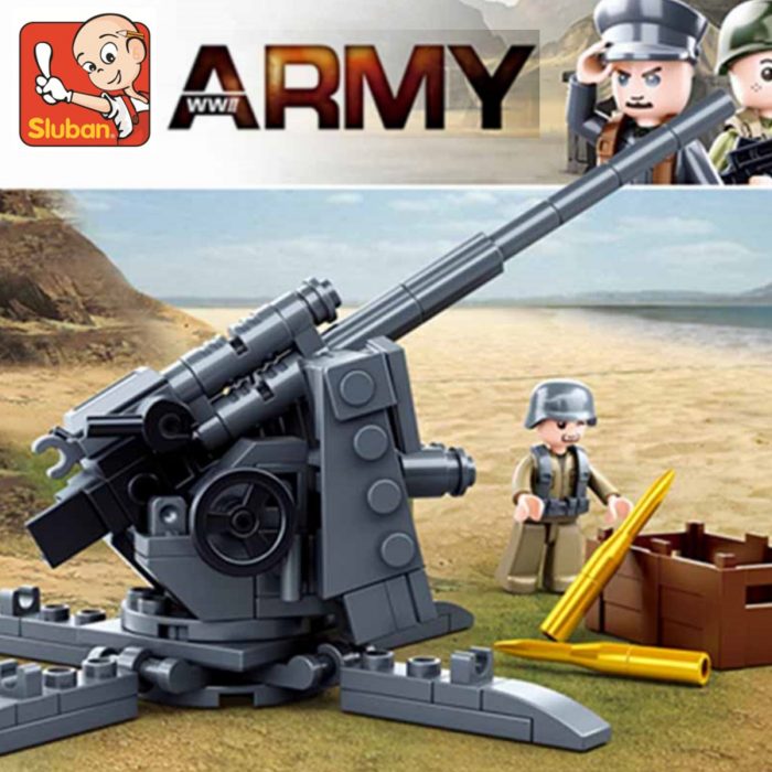 Sluban Building Block Toys WW2 Army 88mm Flak Anti Tank Gun 115PCS Bricks B0852 Military Construction - LOZ MALL