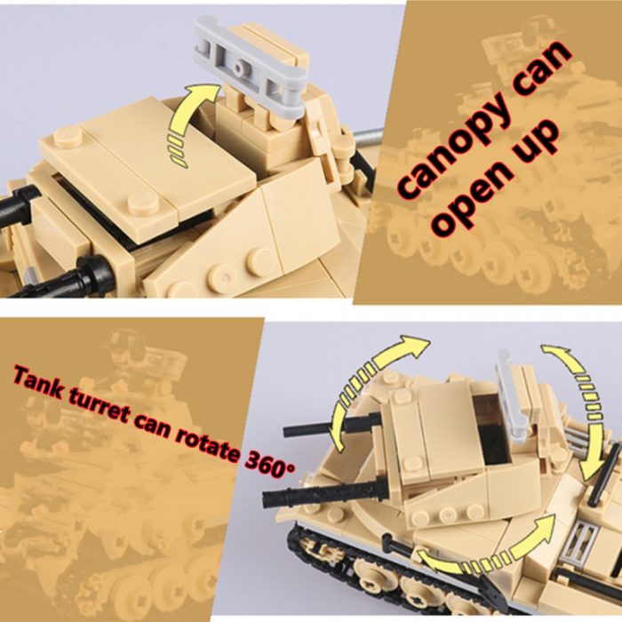 Sluban Building Block Toys WW2 Army Panzer II Tank 356PCS Bricks B0691 Military Construction Compatbile With 2 - LOZ MALL