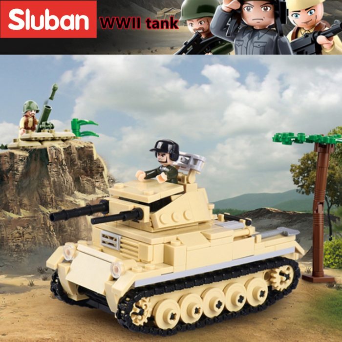 Sluban Building Block Toys WW2 Army Panzer II Tank 356PCS Bricks B0691 Military Construction Compatbile With - LOZ MALL