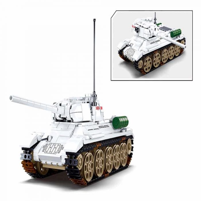 Sluban Building Block Toys World War 2 B0978 T 34 85 Medium Tank 518PCS Bricks Compatbile 1 - LOZ MALL