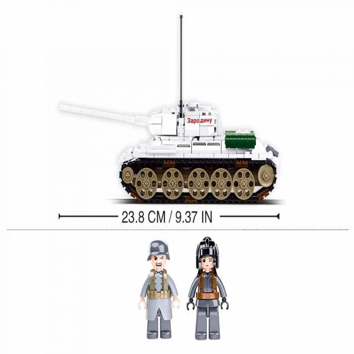 Sluban Building Block Toys World War 2 B0978 T 34 85 Medium Tank 518PCS Bricks Compatbile 2 - LOZ MALL