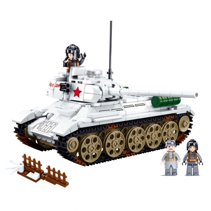 Sluban Building Block Toys World War 2 B0978 T 34 85 Medium Tank 518PCS Bricks Compatbile 3 - LOZ MALL