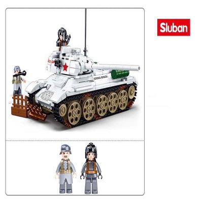 Sluban Building Block Toys World War 2 B0978 T 34 85 Medium Tank 518PCS Bricks Compatbile 4 - LOZ MALL