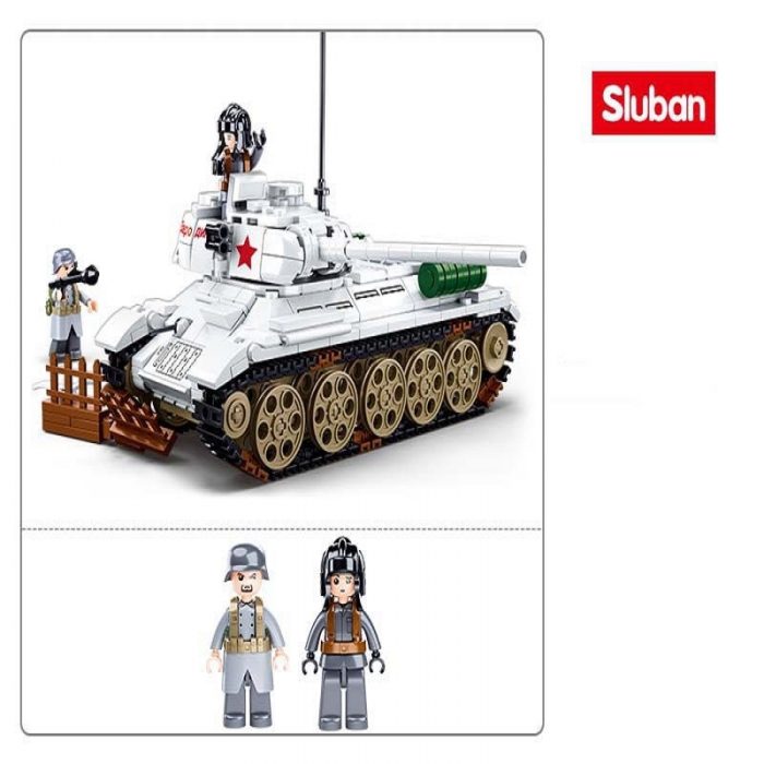 Sluban Building Block Toys World War 2 B0978 T 34 85 Medium Tank 518PCS Bricks Compatbile 4 - LOZ MALL