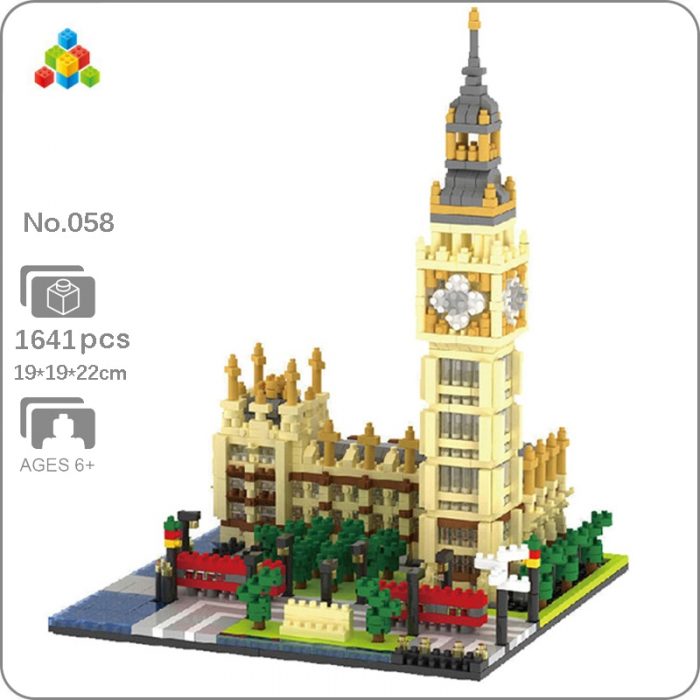 YZ 058 World Architecture Elizabeth Clock Tower Big Ben Westminster Palace Mini Diamond Blocks Bricks Building - LOZ MALL