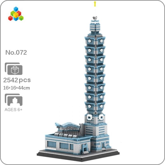 YZ 072 World Architecture Taipei 101 Financial Center Mall DIY Mini Diamond Blocks Bricks Building Toy - LOZ MALL
