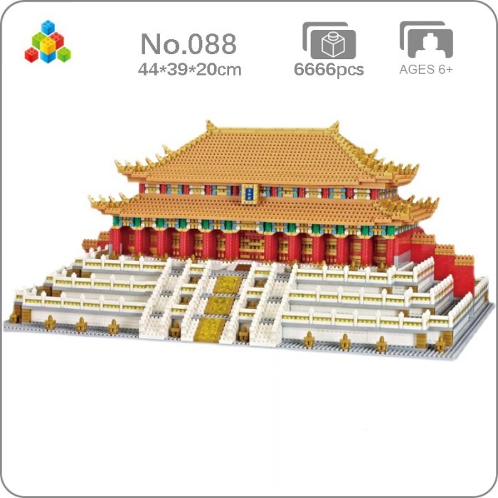 YZ 088 World Architecture The Imperial Palace Hall Of Supreme Harmony Model Mini Diamond Blocks Bricks - LOZ MALL