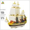 YZ 66501 Caribbean Pirate Sailing Ship Boat Sailboat Model DIY Mini Diamond Blocks Bricks Building Toy - LOZ MALL